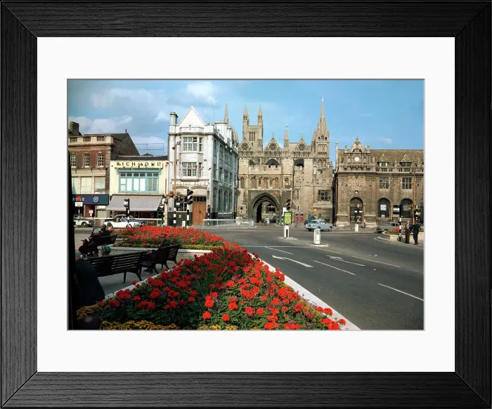 Framed Print : Peterborough - The Market Place Framed Print : Peterborough - The Market Place