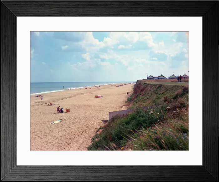 Framed Print : Bacton-on-Sea - Beach and cliffs Framed Print : Bacton-on-Sea - Beach and cliffs