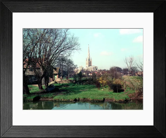 Framed Print : Norwich - Norwich Cathedral from Pull's Ferry Framed Print : Norwich - Norwich Cathedral from Pull's Ferry