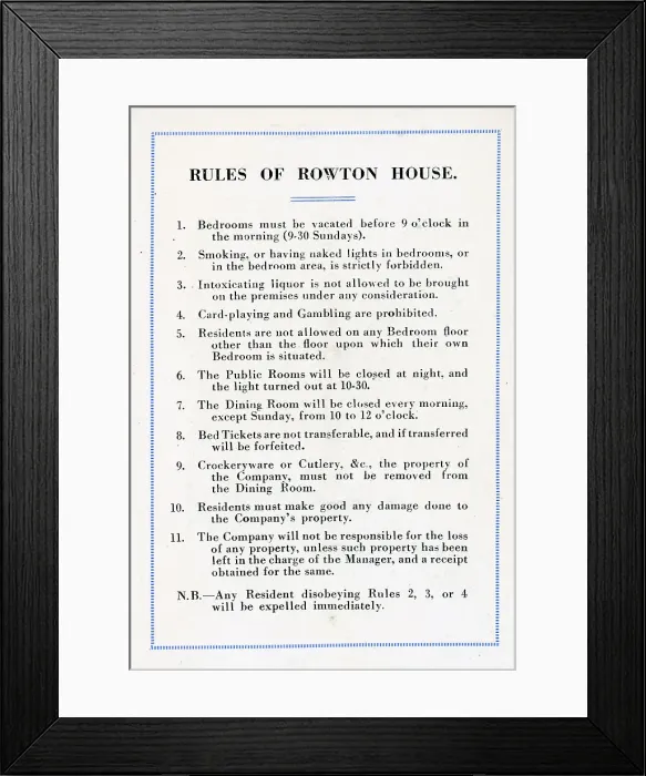 Framed Print : Rowton House, Birmingham Rules Framed Print : Rowton House, Birmingham Rules