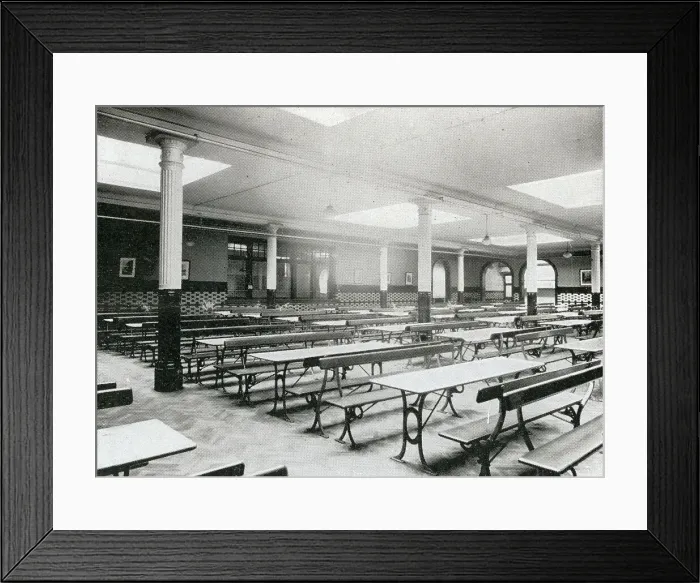 Framed Print : Rowton House, Birmingham Dining Room Framed Print : Rowton House, Birmingham Dining Room
