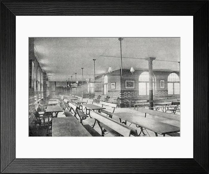 Framed Print : Rowton House, Newington Butts - Dining Room Framed Print : Rowton House, Newington Butts - Dining Room