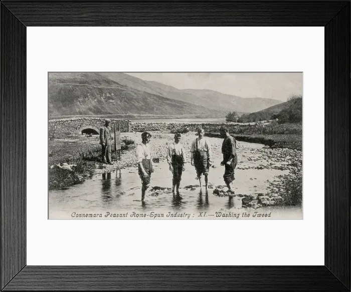 Framed Print : Connemara Peasant Home-Spun Industry - Washing Tweed Framed Print : Connemara Peasant Home-Spun Industry - Washing Tweed