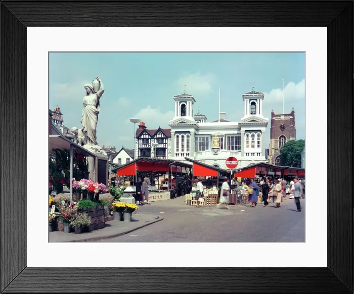 Framed Print : Market Place, Kingston-upon-Thames Framed Print : Market Place, Kingston-upon-Thames