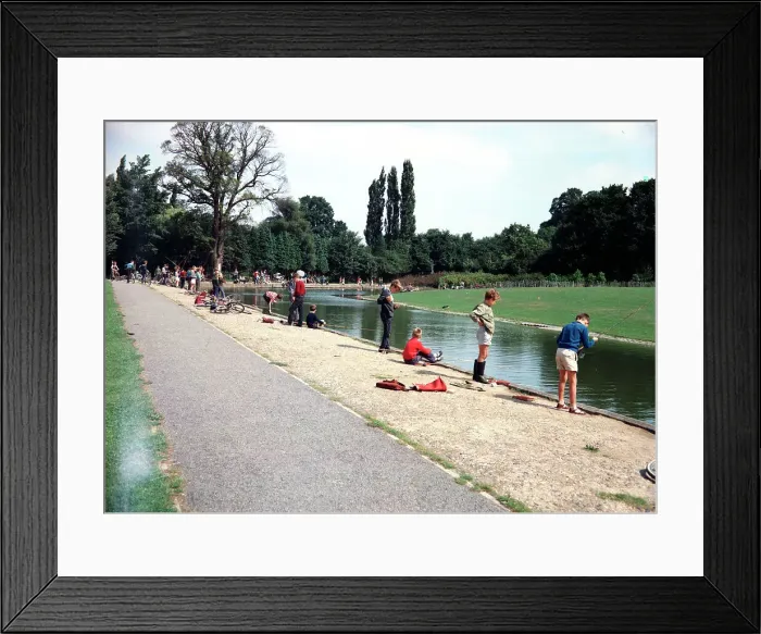 Framed Print : The Ornamental Pond, Stevenage Framed Print : The Ornamental Pond, Stevenage