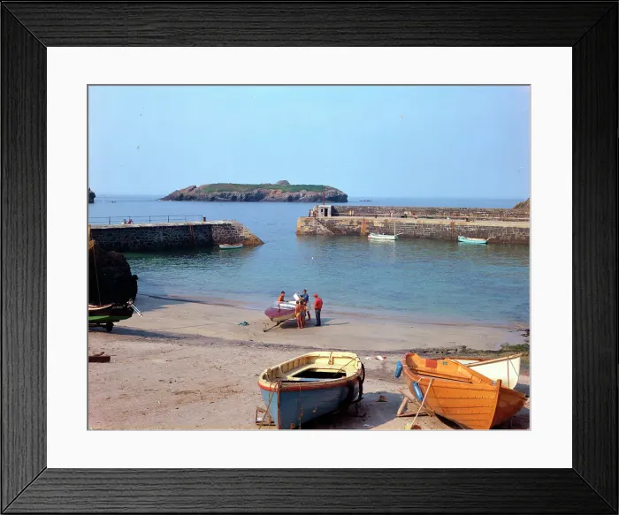Framed Print : Mullion Cove and Island, The Lizard Framed Print : Mullion Cove and Island, The Lizard