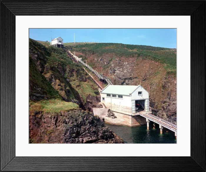 Framed Print : Lifeboat House, Kilcobben Cove, The Lizard Framed Print : Lifeboat House, Kilcobben Cove, The Lizard