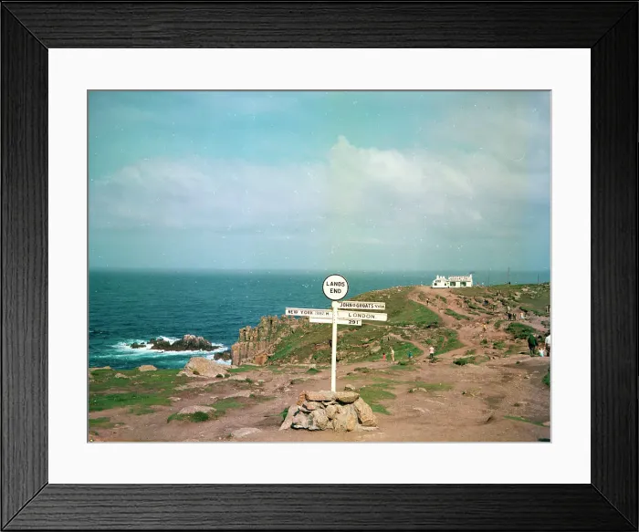 Framed Print : The Signpost, Land's End Framed Print : The Signpost, Land's End