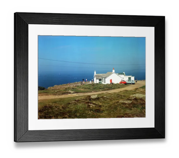 Framed Print : First and Last House and Longships Lighthouse, Land's End