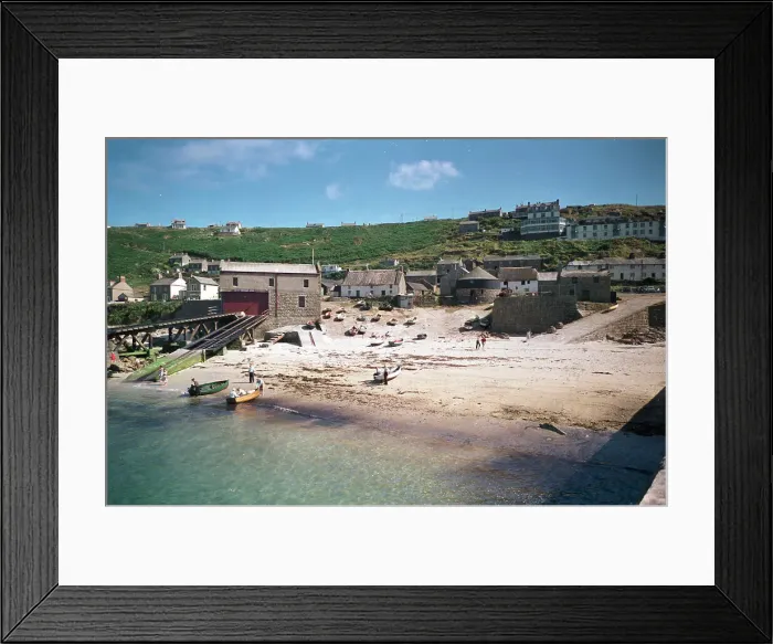 Framed Print : Lifeboat station and beach, Sennen Cove Framed Print : Lifeboat station and beach, Sennen Cove