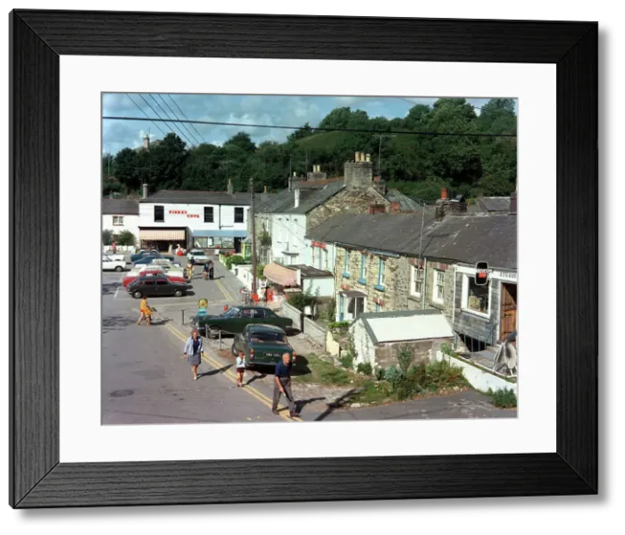 Framed Print : Pentewan village, Mevagissey Framed Print : Pentewan village, Mevagissey