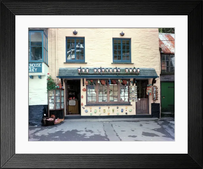Framed Print : The Pottery Shop, Polperro Framed Print : The Pottery Shop, Polperro