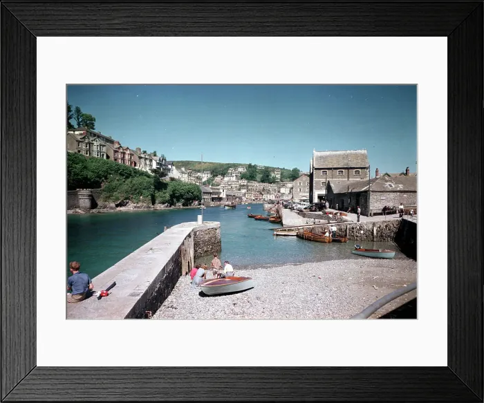 Framed Print : The ferry slip and harbour, Looe Framed Print : The ferry slip and harbour, Looe