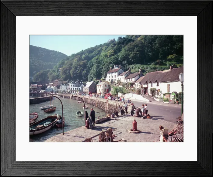 Framed Print : Mars Hill and harbour, Lynmouth Framed Print : Mars Hill and harbour, Lynmouth