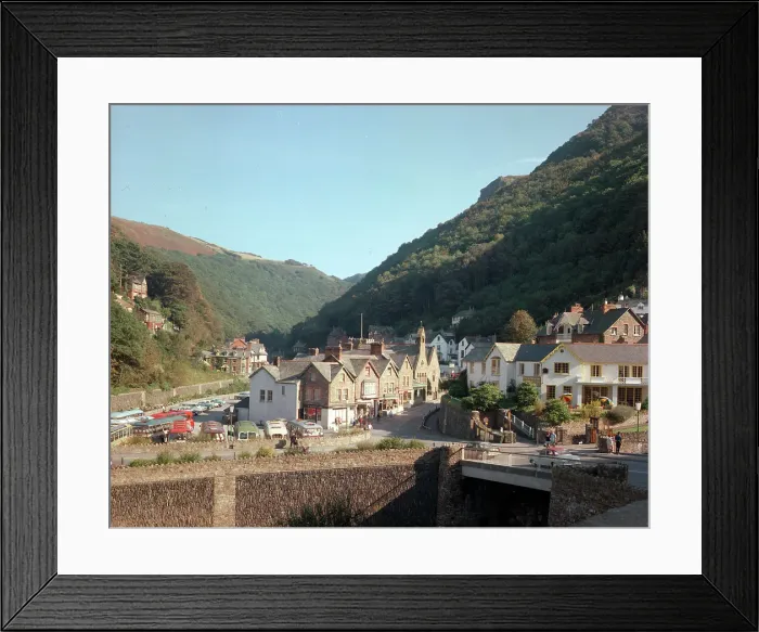 Framed Print : The village and Lyn Valley, Lynmouth Framed Print : The village and Lyn Valley, Lynmouth