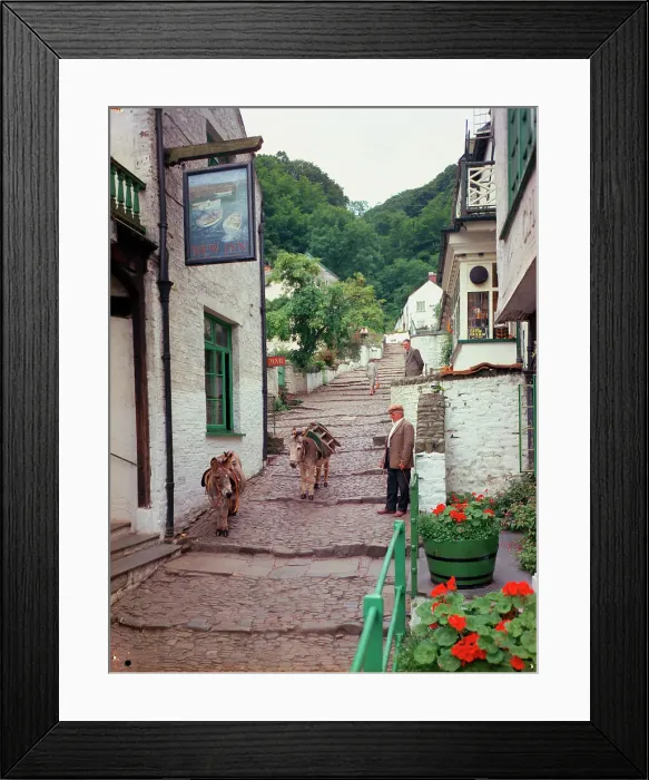 Framed Print : Up a long, Clovelly Framed Print : Up a long, Clovelly