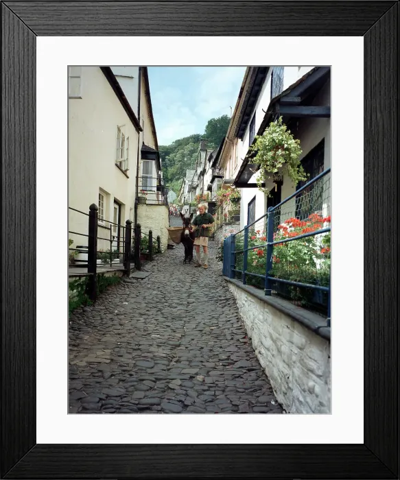 Framed Print : Up a long, Clovelly Framed Print : Up a long, Clovelly