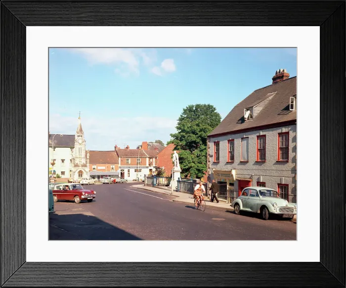 Framed Print : Gold Street and Town Clock, Tiverton Framed Print : Gold Street and Town Clock, Tiverton