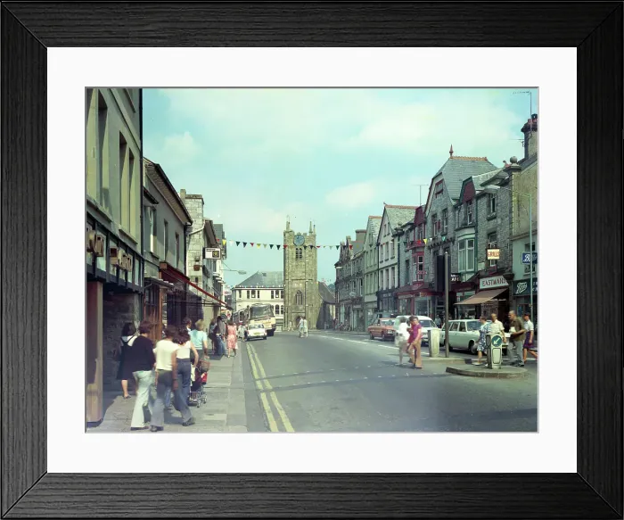 Framed Print : Fore Street, Okehampton, Dartmoor Framed Print : Fore Street, Okehampton, Dartmoor