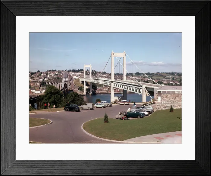Framed Print : Tamar Suspension Bridge, Plymouth Framed Print : Tamar Suspension Bridge, Plymouth