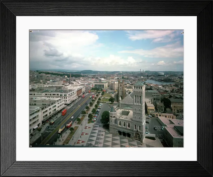 Framed Print : Royal Parade from Civic Centre, Plymouth Framed Print : Royal Parade from Civic Centre, Plymouth