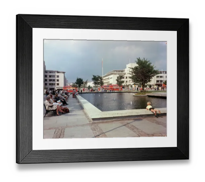 Framed Print : The pool, Armada Way, Plymouth Framed Print : The pool, Armada Way, Plymouth