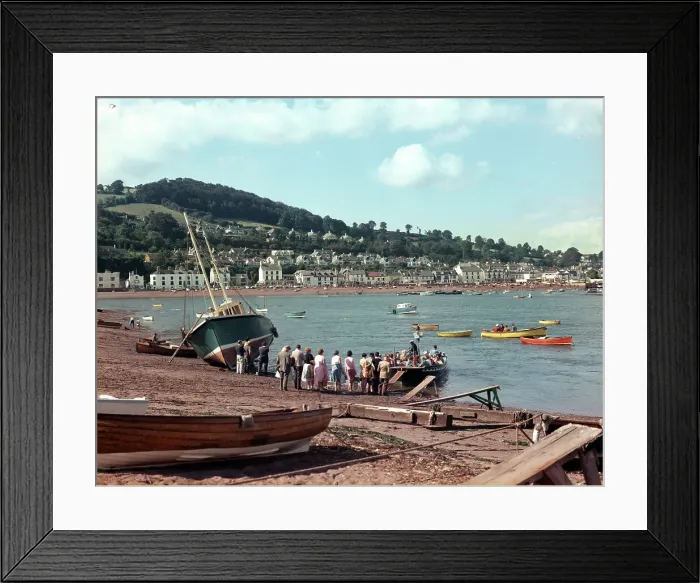 Framed Print : View from Shaldon with passenger ferry, Teignmouth Framed Print : View from Shaldon with passenger ferry, Teignmouth
