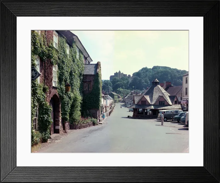 Framed Print : High Street and Yarn Market, Dunster Framed Print : High Street and Yarn Market, Dunster
