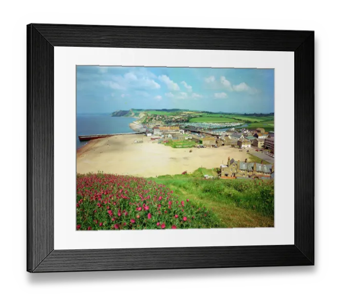 Framed Print : View from East Cliff, West Bay Framed Print : View from East Cliff, West Bay