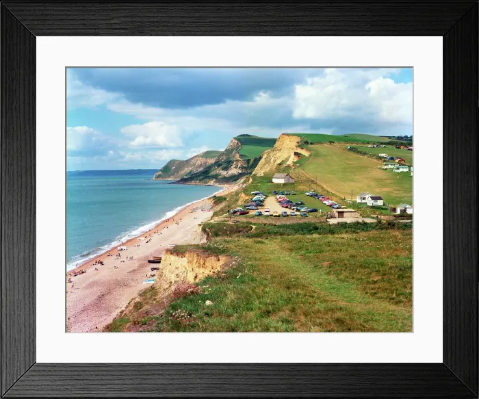 Framed Print : The cliffs and beach, Eype's Mouth, West Bay Framed Print : The cliffs and beach, Eype's Mouth, West Bay