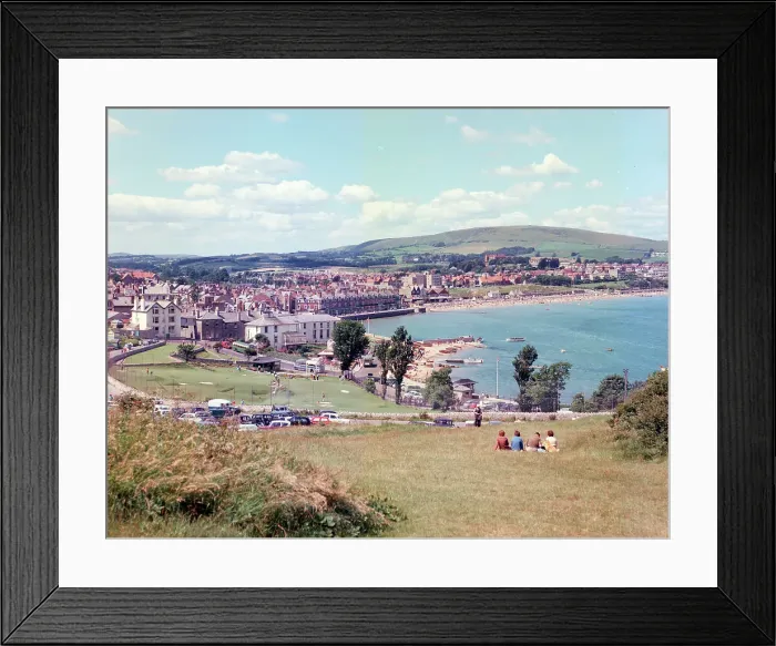 Framed Print : View from the Downs, Swanage Framed Print : View from the Downs, Swanage