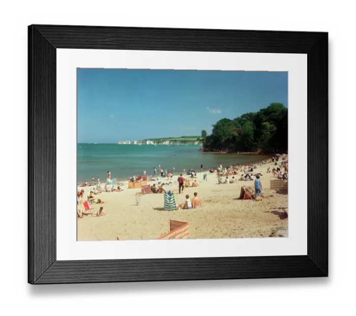 Framed Print : Beach and Old Harry Rocks, Studland Framed Print : Beach and Old Harry Rocks, Studland