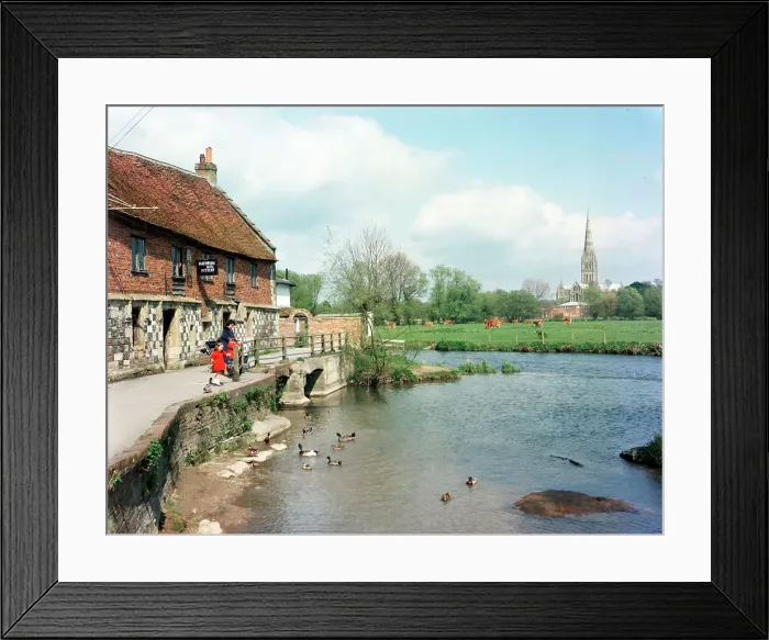 Framed Print : Salisbury Cathedral from Harnham Mill, Salisbury Framed Print : Salisbury Cathedral from Harnham Mill, Salisbury