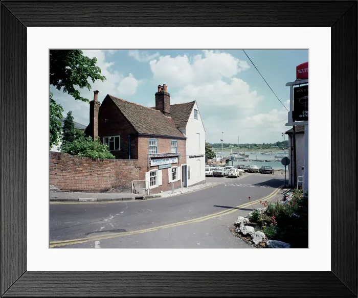 Framed Print : High Street and Hamble River, Hamble Framed Print : High Street and Hamble River, Hamble