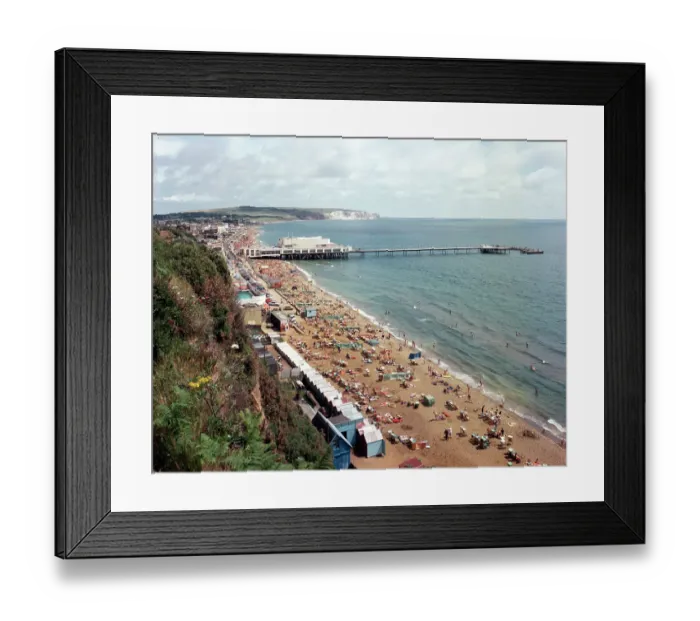Framed Print : Bathing pool and pier, Sandown, Isle of Wight Framed Print : Bathing pool and pier, Sandown, Isle of Wight