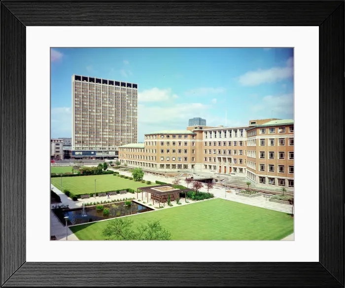 Framed Print : Technical College Gardens, Croydon Framed Print : Technical College Gardens, Croydon