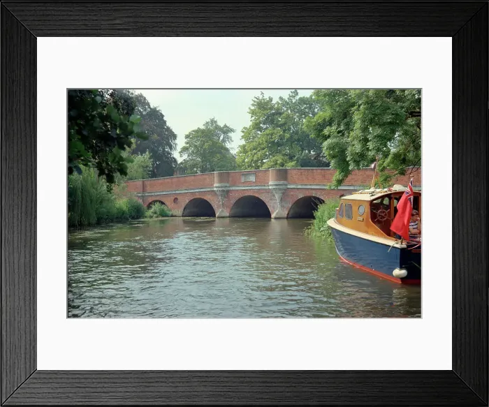Framed Print : River Wey and bridge, Godalming Framed Print : River Wey and bridge, Godalming