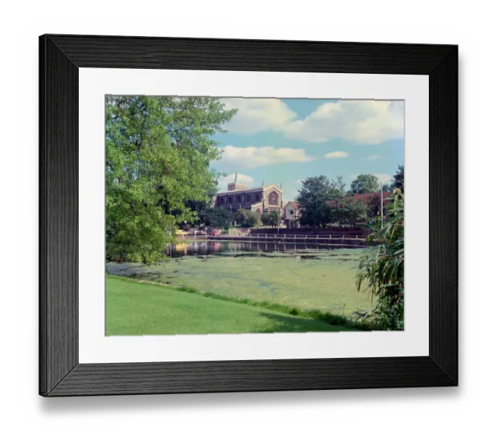 Framed Print : The pond and church, Carshalton Framed Print : The pond and church, Carshalton