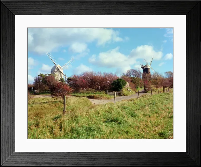 Framed Print : Jack and Jill Windmills, Clayton, South Downs Framed Print : Jack and Jill Windmills, Clayton, South Downs
