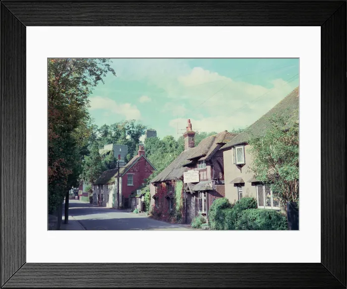 Framed Print : Village and castle, Bramber, South Downs Framed Print : Village and castle, Bramber, South Downs