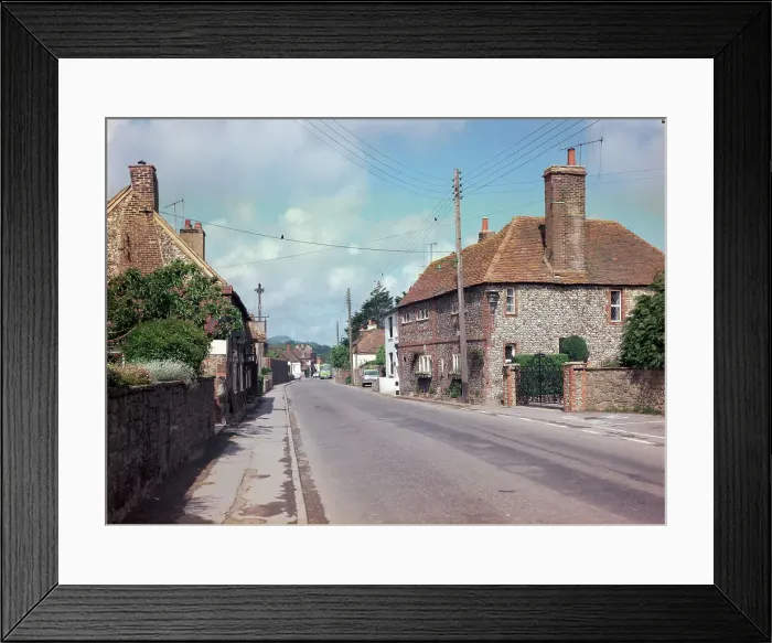Framed Print : Flint cottages, Beeding, South Downs Framed Print : Flint cottages, Beeding, South Downs