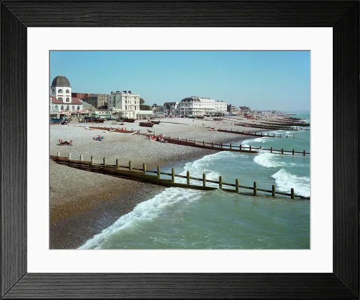 Framed Print : The beach from the pier, Worthing Framed Print : The beach from the pier, Worthing