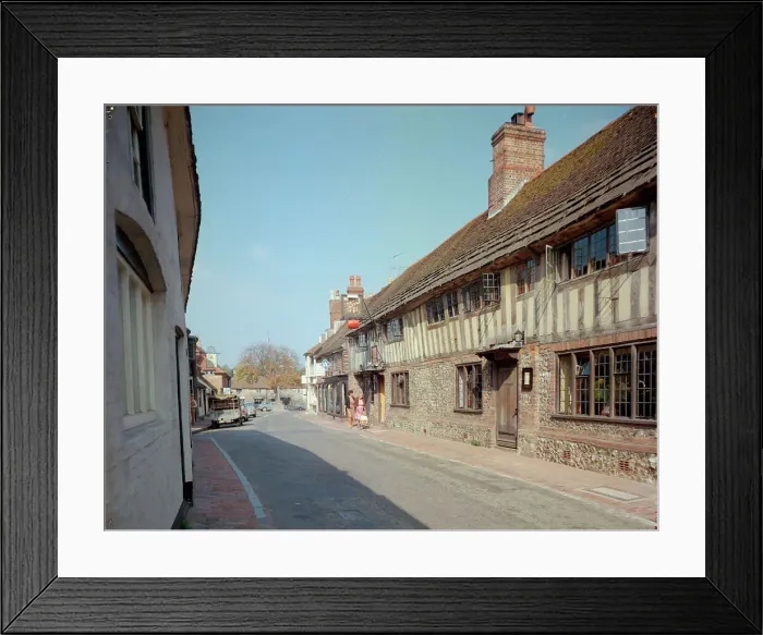 Framed Print : High Street and George Inn, Alfriston Framed Print : High Street and George Inn, Alfriston