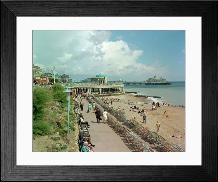 Framed Print : Lower promenade and bandstand, Eastbourne Framed Print : Lower promenade and bandstand, Eastbourne