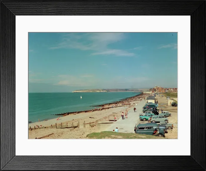 Framed Print : The beach and promenade, Seaford Framed Print : The beach and promenade, Seaford