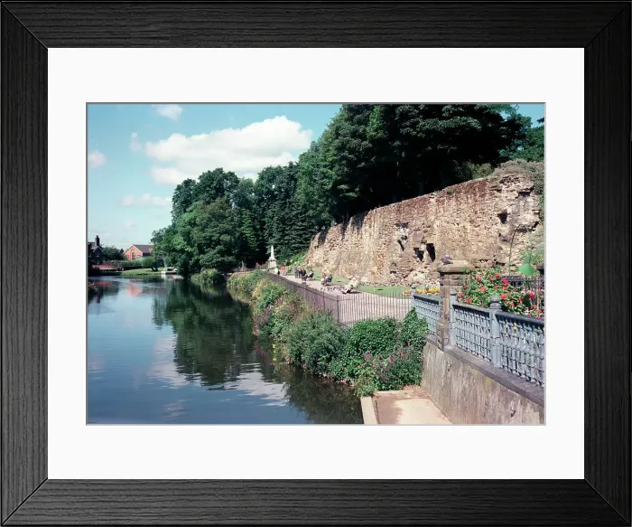 Framed Print : Lower Castle Terrace and River Medway, Tonbridge Framed Print : Lower Castle Terrace and River Medway, Tonbridge