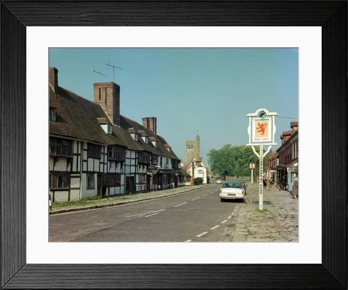 Framed Print : Village and church, Biddenden Framed Print : Village and church, Biddenden