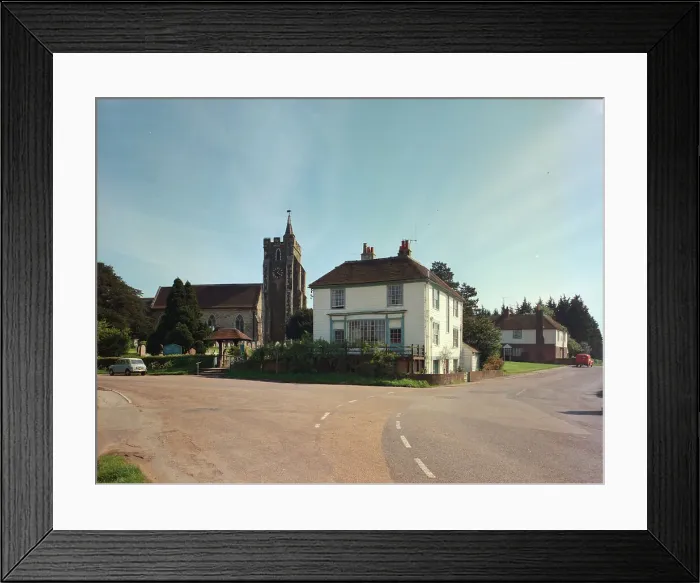 Framed Print : Parish church and village, Rolvenden Framed Print : Parish church and village, Rolvenden