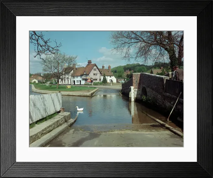 Framed Print : The ford and bridge, Eynsford Framed Print : The ford and bridge, Eynsford