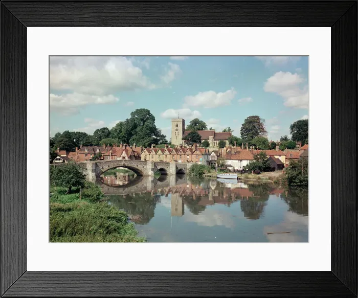 Framed Print : Village from the River Medway, Aylesford Framed Print : Village from the River Medway, Aylesford